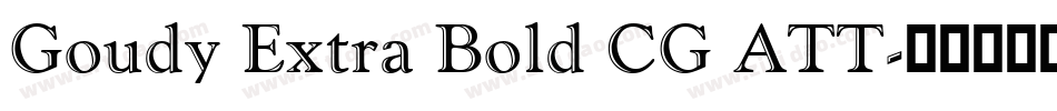 Goudy Extra Bold CG ATT字体转换